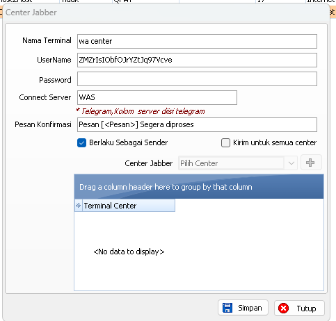 Tutorial Setting Center WA Bisnis IRSV9