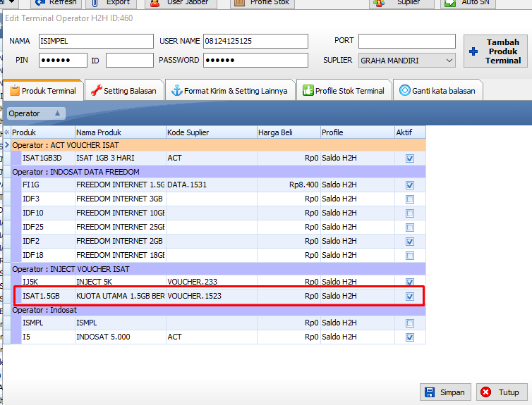 Tutorial Cara Setting  Inject dan Redeem Voucher pada ISIMPLE iRSX